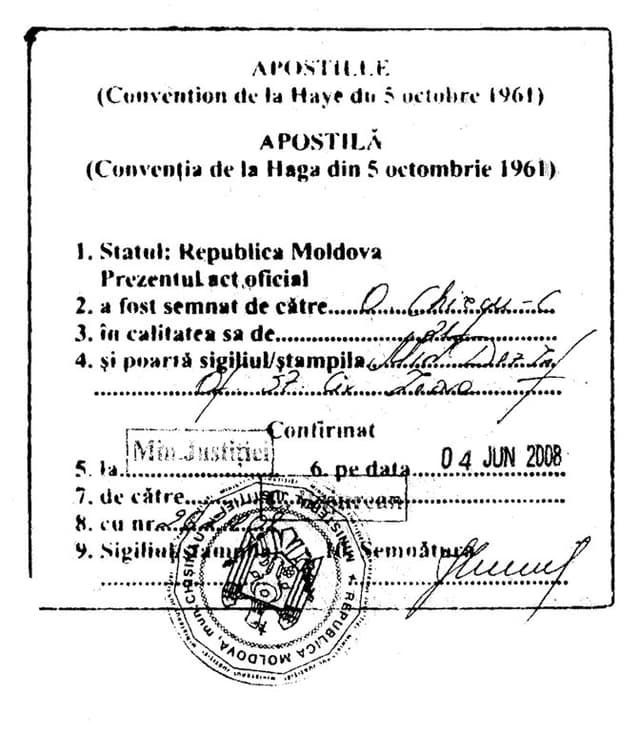 Apostille documents